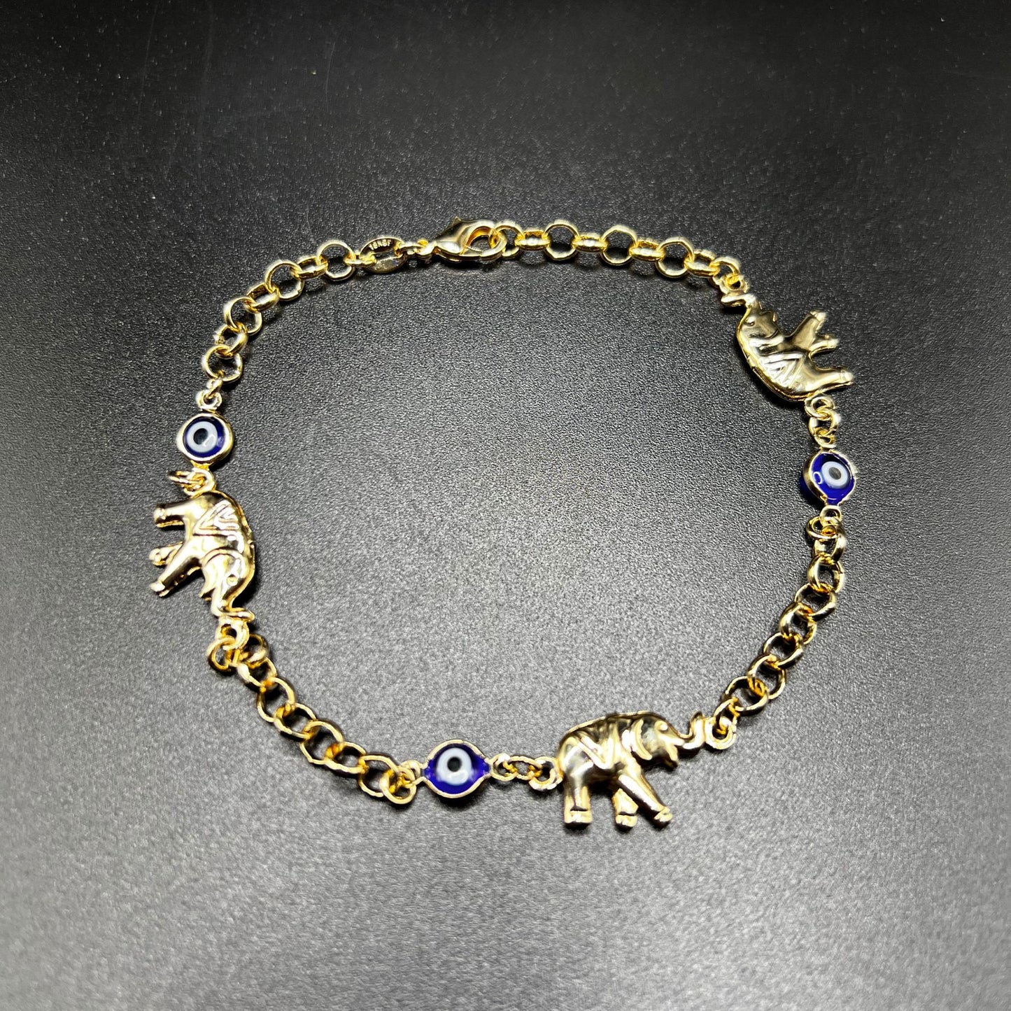 EVIL EYE ELEPHANT ANKLET