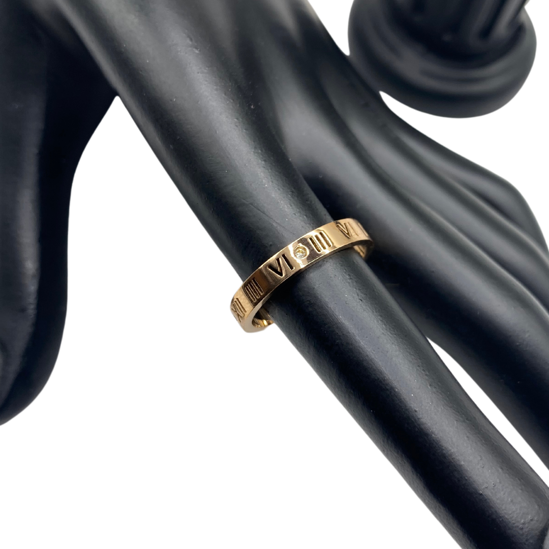 ROMAN NUMERAL RING Rose Gold