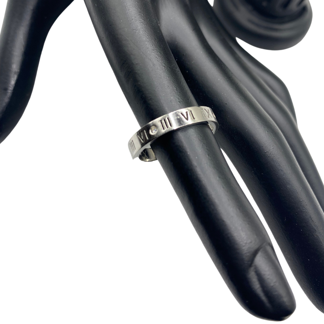 ROMAN NUMERAL RING Silver