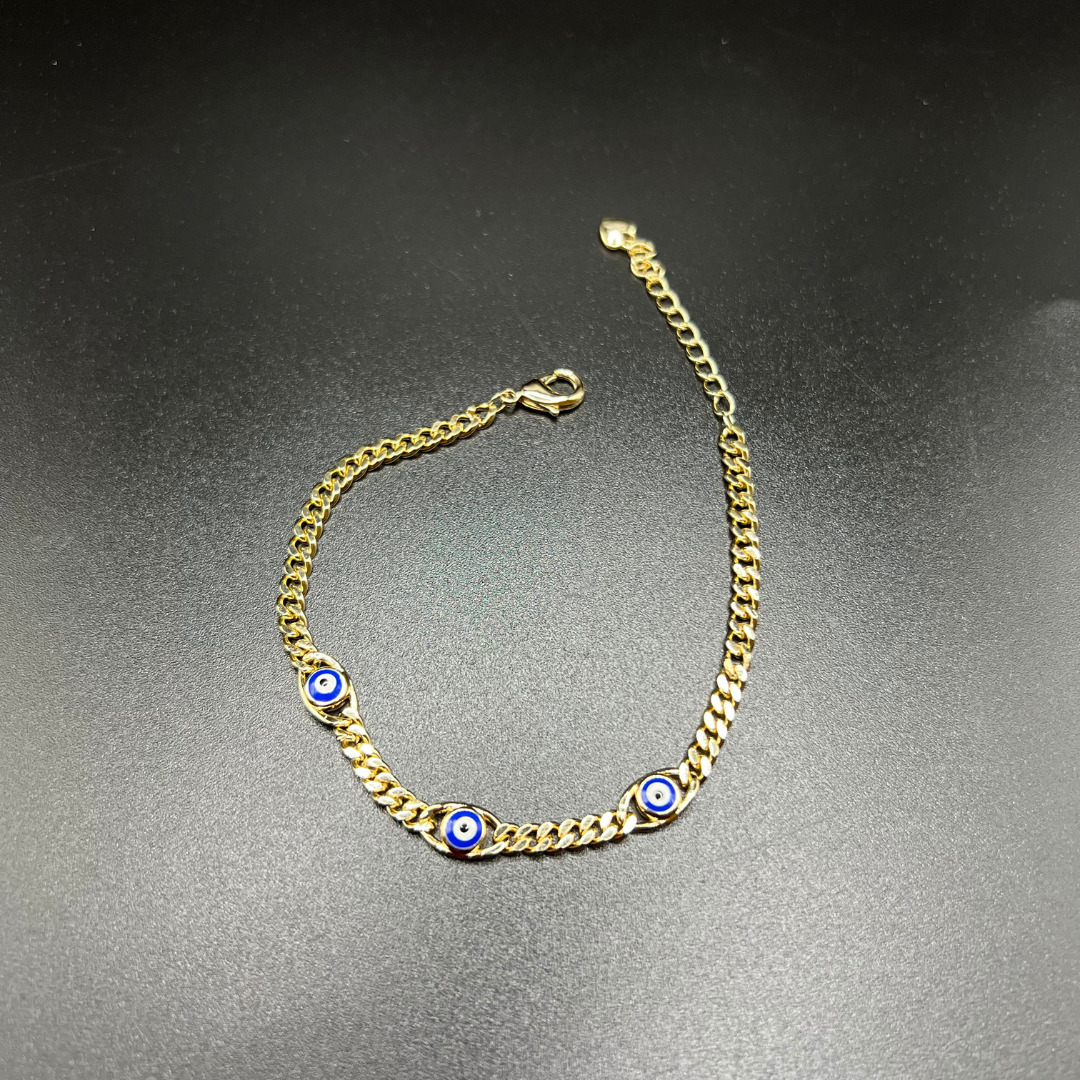 GOLD EVIL EYE BRACELET
