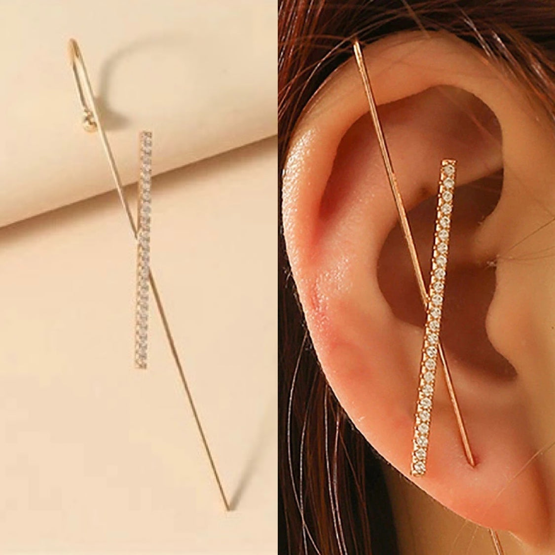 HOOK EARRING Straight Bar