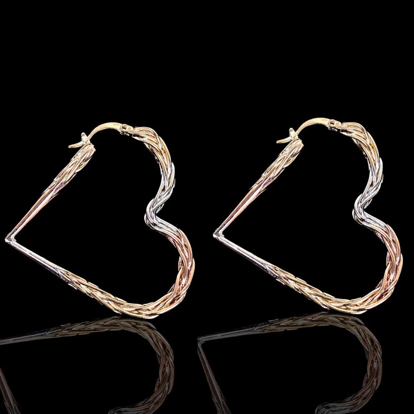 TRICOLOR HEART HOOPS